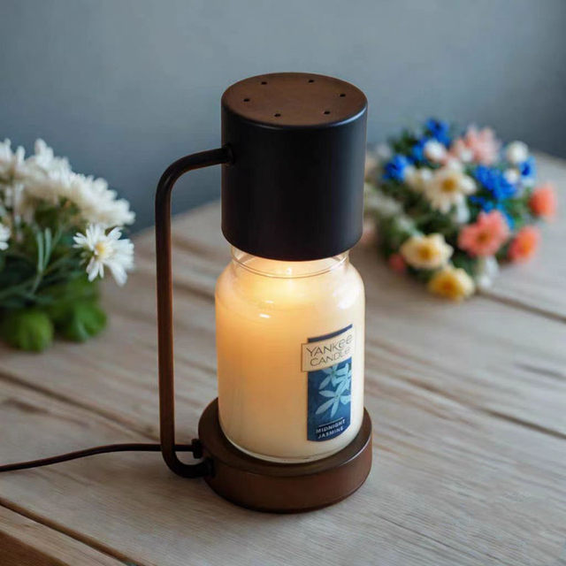 Nordic Minimalist Metal Aromatherapy Wax Melting Lamp Timed Fragrance Candle Lamp Heater Warming Candle Holder Lamp Japanese Style Candle Melting Lamp