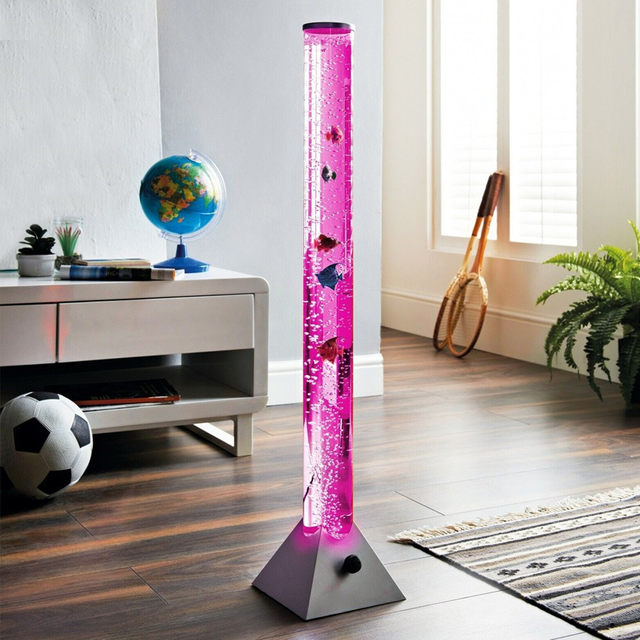 Colorful water column ornaments, simulated bubble fish lamp, feng shui lamp, electronic fish tank floor lamp, atmosphere night light, decorative lamp