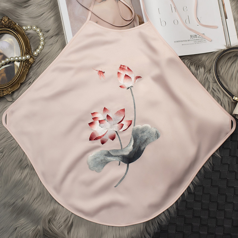 Belly-pocket Summer female adult Spice Big Size Sexy Red Blouse tummy Sleeping Clothes and Sleeping Clothes Silk