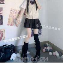 Mid-calf leggings white calf jk knitted warm womens set Japanese socks set Lolita y2k autumn and winter bubble socks