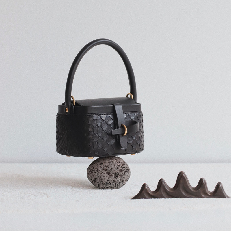 BEN by SONG python skin Chinese basket bag 2022 new niche handbag mini light luxury messenger bag