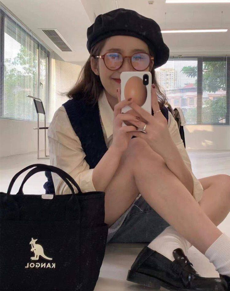Мода холст kangol versatile large capacity canvas bag handbag tote bag OTHER