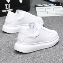 Hong Kong New Tide Cards Small White Shoes Mens Thick Bottom Casual Pine Pastry Shoes Men 100 Hitch Sport Heightening White Board Shoes