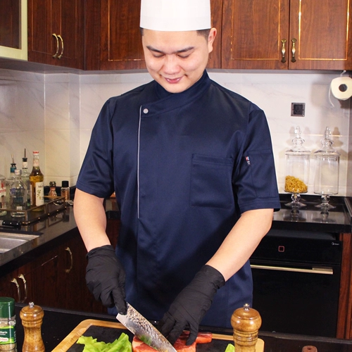 Шеф-повар Работа для одежды с коротким рукавом дышащий высококачественный западный ресторан