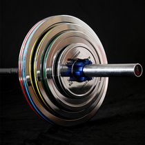 Pure steel electroplated barbell plates large hole fitness equipment home weightlifting Olympic pole cast iron all stainless steel universal dumbbell plates