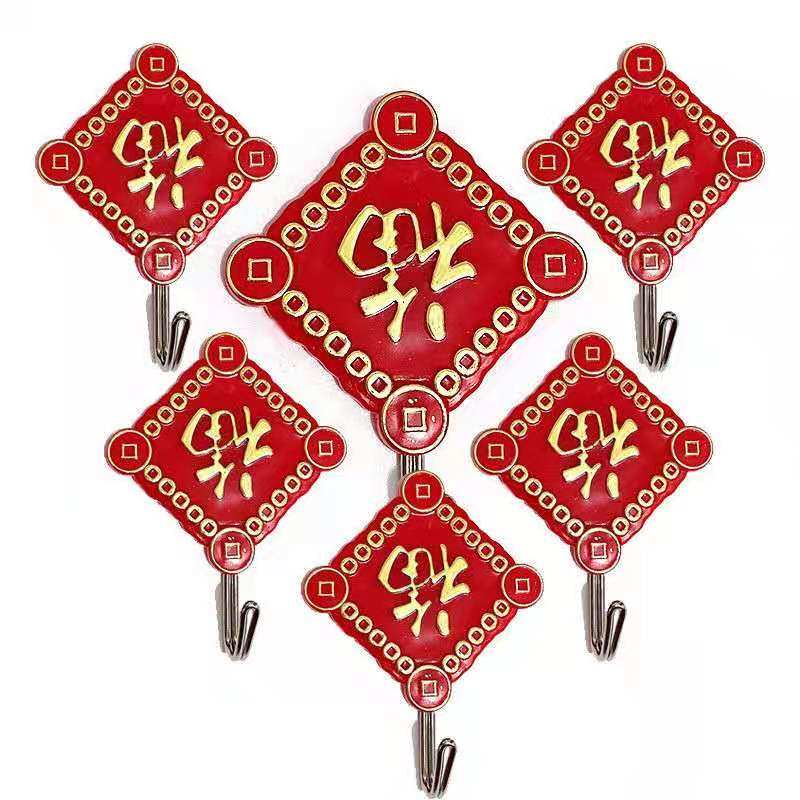 Hook Transparent No Mark Strong Force Glue Fu Character Red Lantern Creative Slime Hook For Home Containing Wall Door Free To Punch