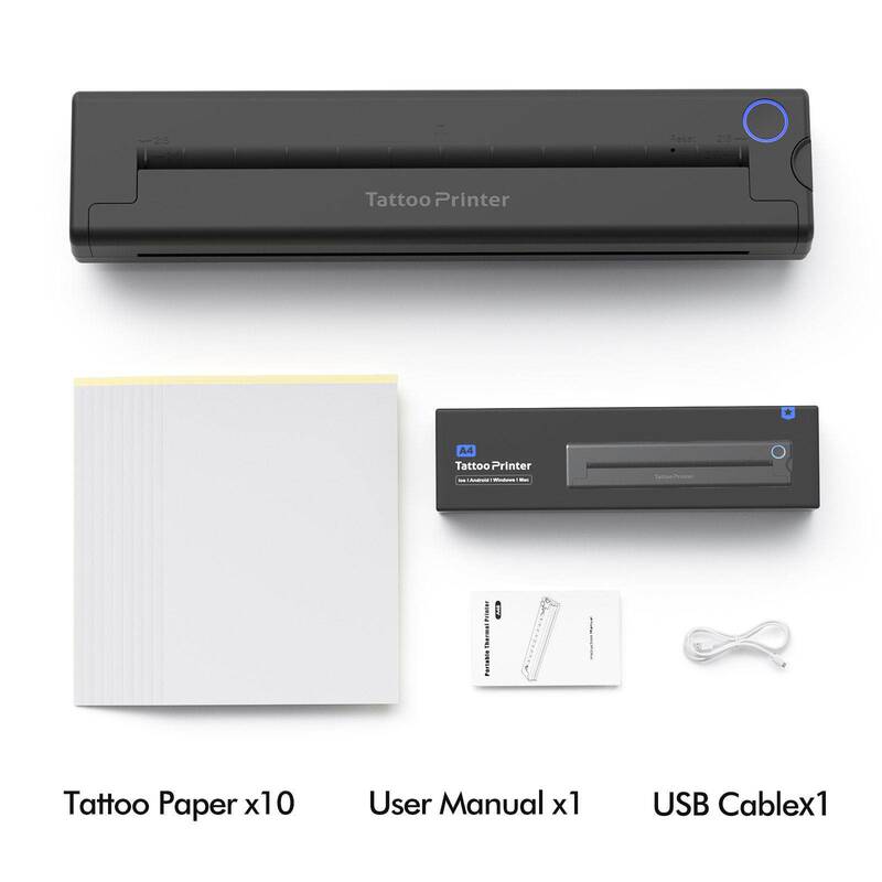 Tattoo Printer, Tattoo Transfer Machine, Small Thermal Printer, Inkless Tattoo Portable Printer, Tattoo Print