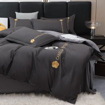 60 high-end embroidery four pieces of pure cotton 100 Nordic wind beds with simple sheets and beds 4