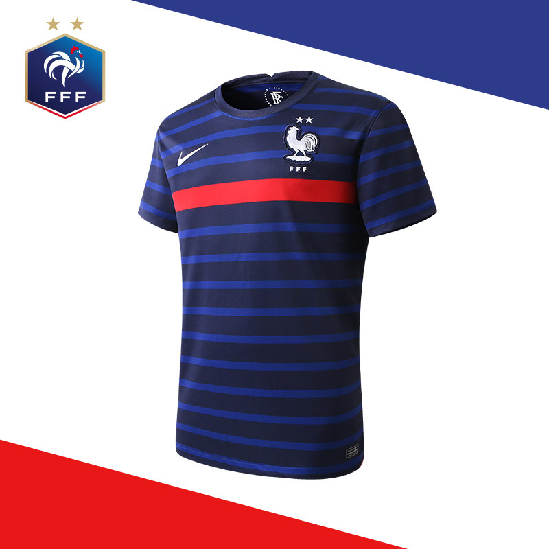 FFF France national football team training suit T-shirt 2021 home fans version French Mbappe jersey jersey