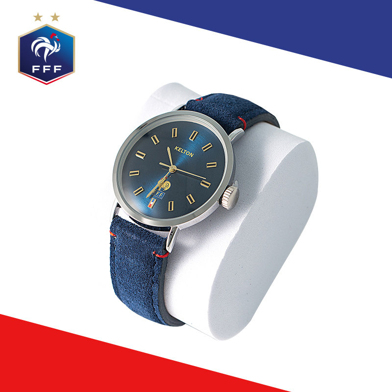 FFF World Cup French Football Team x KELTON Joint Commemorative Blue Gold 3ATM Waterproof Quartz Watch