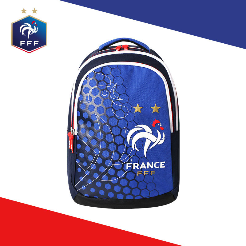 2022 World Cup FFF France national football team LPD authorised 3-story double shoulder bag fans perimeter blue