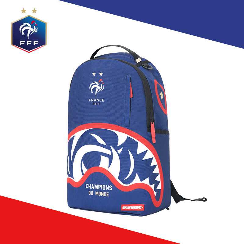 2022 World Cup FFF French football team xSPRAYGROUND JOINT LEISURE BAG SPORT AFTER SPORT Shoulder Bag Blue