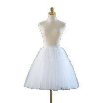 60cm skirt support Lolita canopy skirt slightly violent mid-length 4-layer gauze support outer skirt elastic waist white