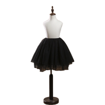 40CM bustle lolita Lolita micro-puff daily COS style Halloween gauze skirt short half-length tutu skirt black