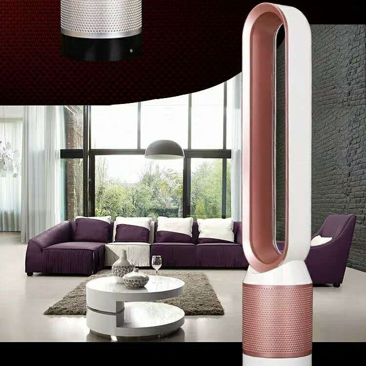Air purification fashion silent leafless fan Fashion household dormitory Desktop floor-to-ceiling remote control timing electric fan