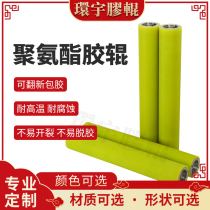 Customized various loom polyurethane rubber roller wear-resistant high temperature stainless steel non-powered pu bao jiao drum