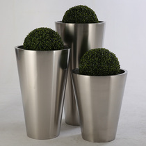 Metal flower stainless steel lobby flower box titanium gold flower pot high-end custom scene Art beautiful design flower bed