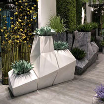 Outdoor geometric flower bowl European style simple floor-to-ceiling flower box shopping mall beautiful Chen Commercial Street View Road universal flower pot