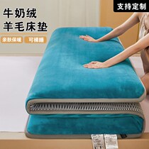 Milk velvet thickened mattress cushion household winter quilt student dormitory single and double rental special sponge cushion quilt