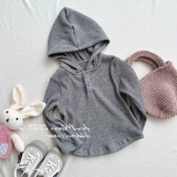 Осеннее детское трикотажное платье для отдыха с капюшоном, детская одежда, 2023