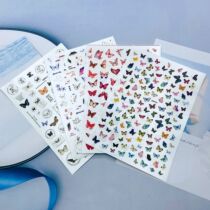 DIY Japanese Synchronized Thin Translucent Adhesive Manicure Stickers New Butterfly Flying Series