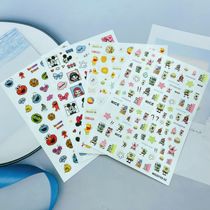 DIY Japanese synchronous thin see-through adhesive nail art stickers new cartoon cute series