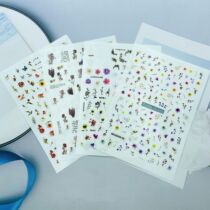 DIY Japanese Synchronized Thin Translucent Adhesive Manicure Stickers New Flower Blooming Series 5