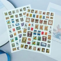 DIY Japanese Synchronized Thin Translucent Adhesive Manicure Stickers New Retro Stamp Sticker Series