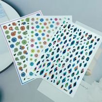 DIY Day Department Synchronic Thin Overdraft Back Gum Mechia Sticker Color Fainting Flower Series