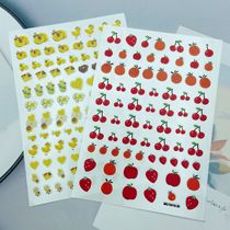 DIY Japanese Synchronized Thin Translucent Adhesive Manicure Stickers Lemon Cherry Strawberry Fresh Fruit Series