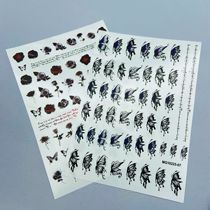 DIY Japanese Synchronized Thin Translucent Adhesive Manicure Stickers New Dark Rose Butterfly Series 6