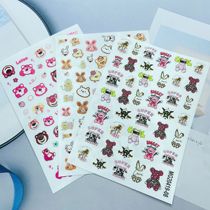 DIY Japanese Synchronized Thin Translucent Adhesive Manicure Stickers New Cute Bear Series