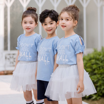 Kindergarten garden uniform summer Korean version of June 1 childrens performance chorus dress graduation photo class suit Elementary School uniform