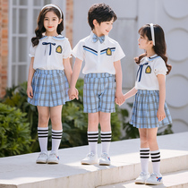Kindergarten Garden Clothing 2021 Summer Shirt Set British Academy Style Primary School Performance Clothes Children Graduation Class Clothes