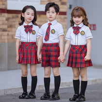 Kindergarten uniform English style plaid suit children graduation performance dress college style class uniform primary school uniforms