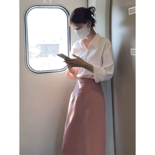 Рубашка, юбка, весенний комплект, платье, в стиле Шанель, французский стиль, изысканный стиль