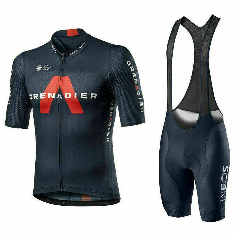 2021 INEOS Bombardier Men's Bicycle Summer Cycling Suit Jersey and Strap Shorts JJ Same Women's Edition
