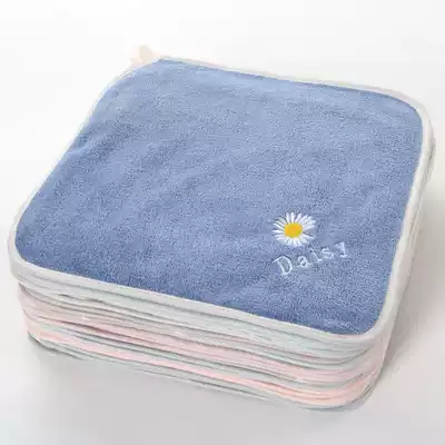 Small towels absorb water without hair, wash face, square towels are softer than cotton, household women can hang children's hand towels