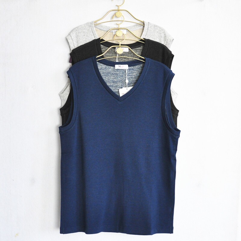 Special Price Plus Suede Autumn Winter Maninin 20221072 Tusks Silk Cotton Suede Thick Men V Collar Warm Vest