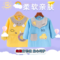 Boys and girls lamp cordude waterproof children out of down jacket anti-wear baby eating around pocket