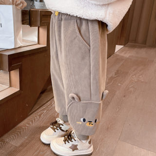 Three-layer thickened cotton pants for girls winter pants