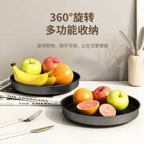 Condiment storage rack kitchen countertop rotating multi-functional storage box household soy sauce vinegar seasoning rack fruit plate