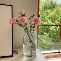 ins retro vintage vintage colourful glass ice lingo flowers sun vases Nordic home room decoration pendulum mode