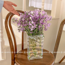 ins wind light and luxurious and colorful glacier hammered glass vases flowers flower flower floral flower arrangements room soft hem