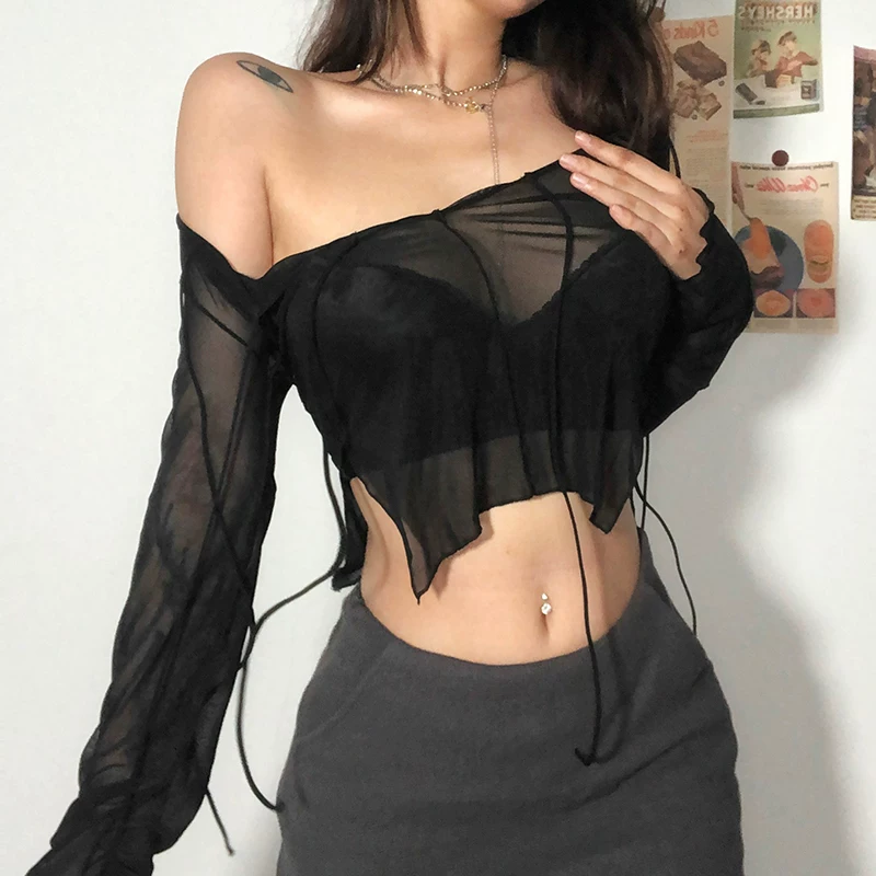 SylCue Sexy design fitted short short sleeve T-shirt, European style, trend of season