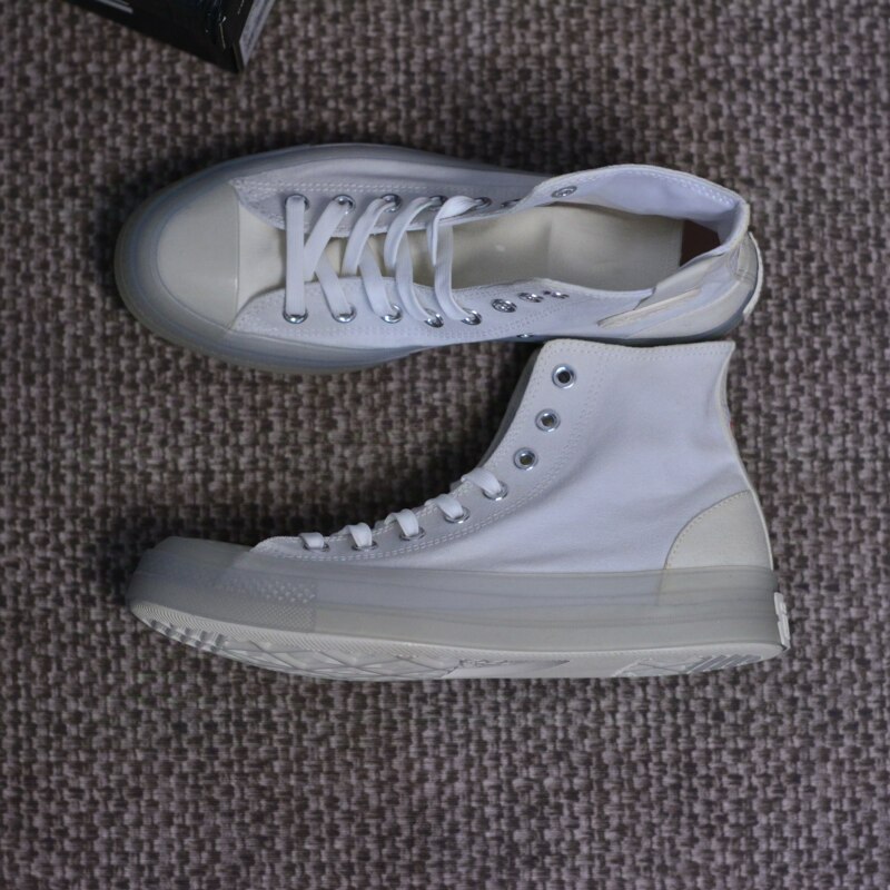 Converse All Star Jelly-Soled Non-Slip, Wear-Resistant, Lightweight High-Top Canvas Shoes White 172471C Converse All Star Jelly-Soled Non-Slip, Wear-Resistant, Lightweight High-Top Canvas Shoes White 172471C