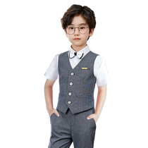 Childrens dress boys vest shirt suit flower girl host piano performance suit British handsome summer