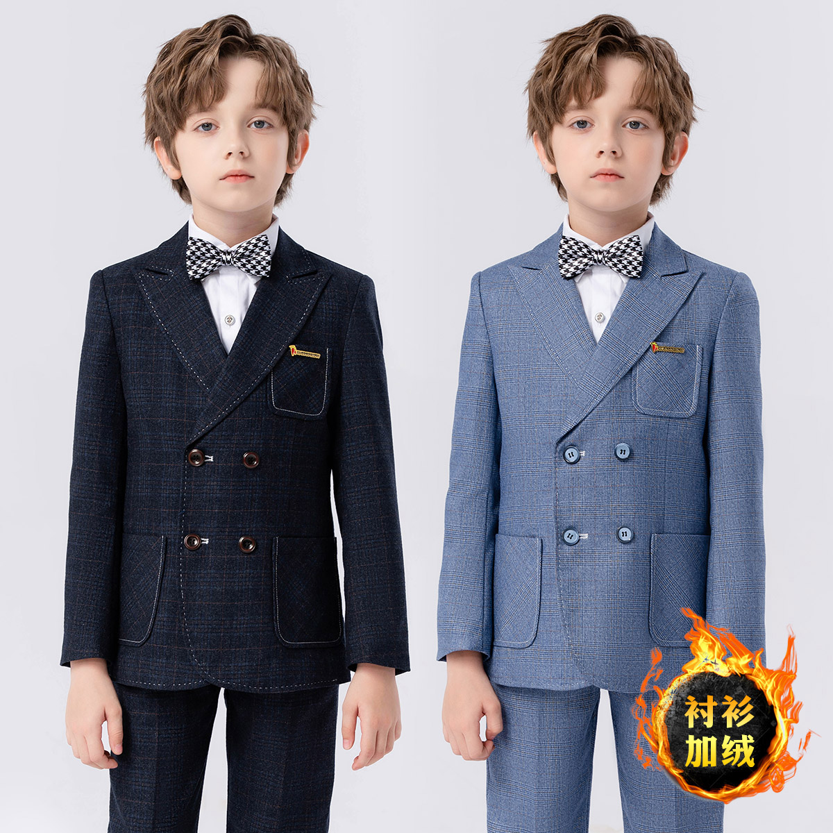 Ingléin Children's suit suit small host handsome suit flower boy boy gown for piano to play winter-Taobao