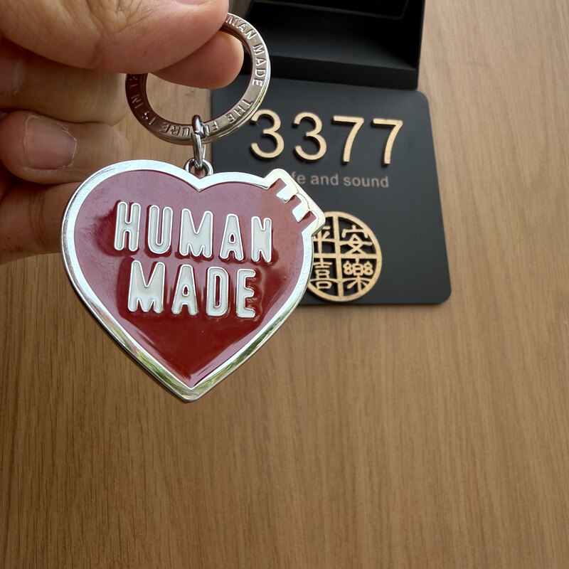 Trendy Brand Hm Heart Keyring 26Ss Heart-Shaped Metal Pendant Keychain Accessory Unisex