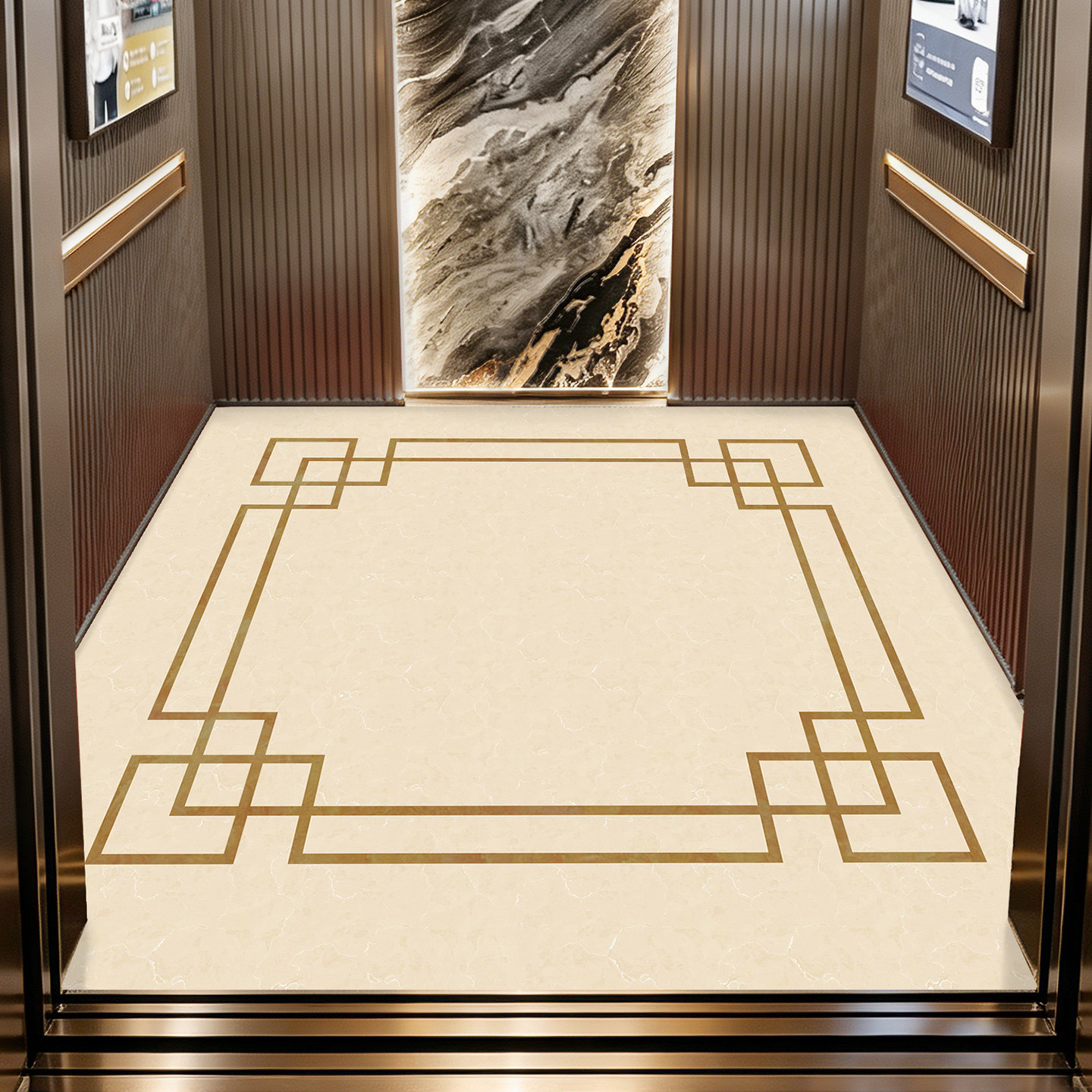 Company property engineering flame retardant elevator car floor mat